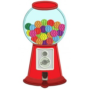 Bubble Gum Machine Applique Machine Embroidery Design Digitized Pattern